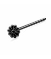 Little Flower Shaped Silver Straight Nose Stud NSKA-762